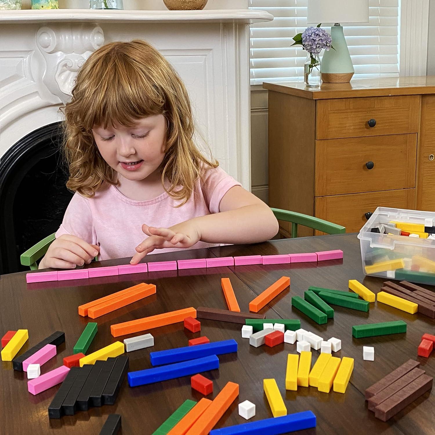 imageKids First Math Number Rods Math Kit wActivity Cards  Develop Skills in Counting Sorting Sequencing Graphing Measuring ampamp More  Visual Handson Math for atHome or Classroom Learning Ages 3