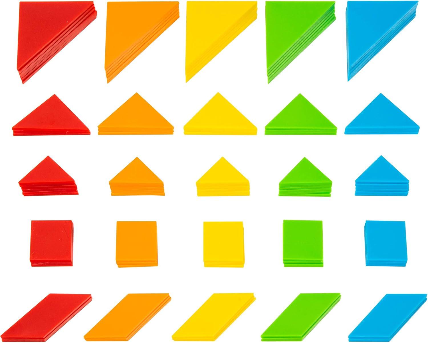 imageKids First Math Tangram Shapes Math Kit wActivity Cards  105 Colorful Plastic Geometric Shapes  Explore Geometry Shapes Matching  Visual Handson Math for AtHome or Classroom Learning Ages 4