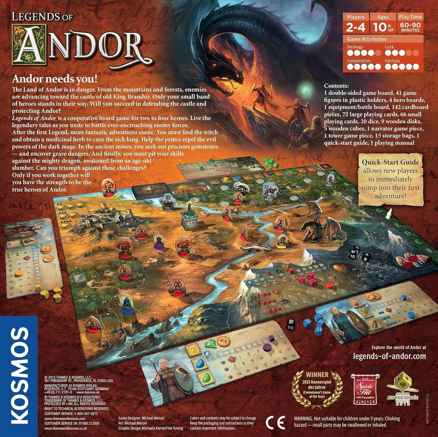 imageLegends of Andor Board Game  Cooperative Strategy Adventure Game By KOSMOS  Spiel Des Jahres Kennerspiel WinnerLegends of Andor Board Game