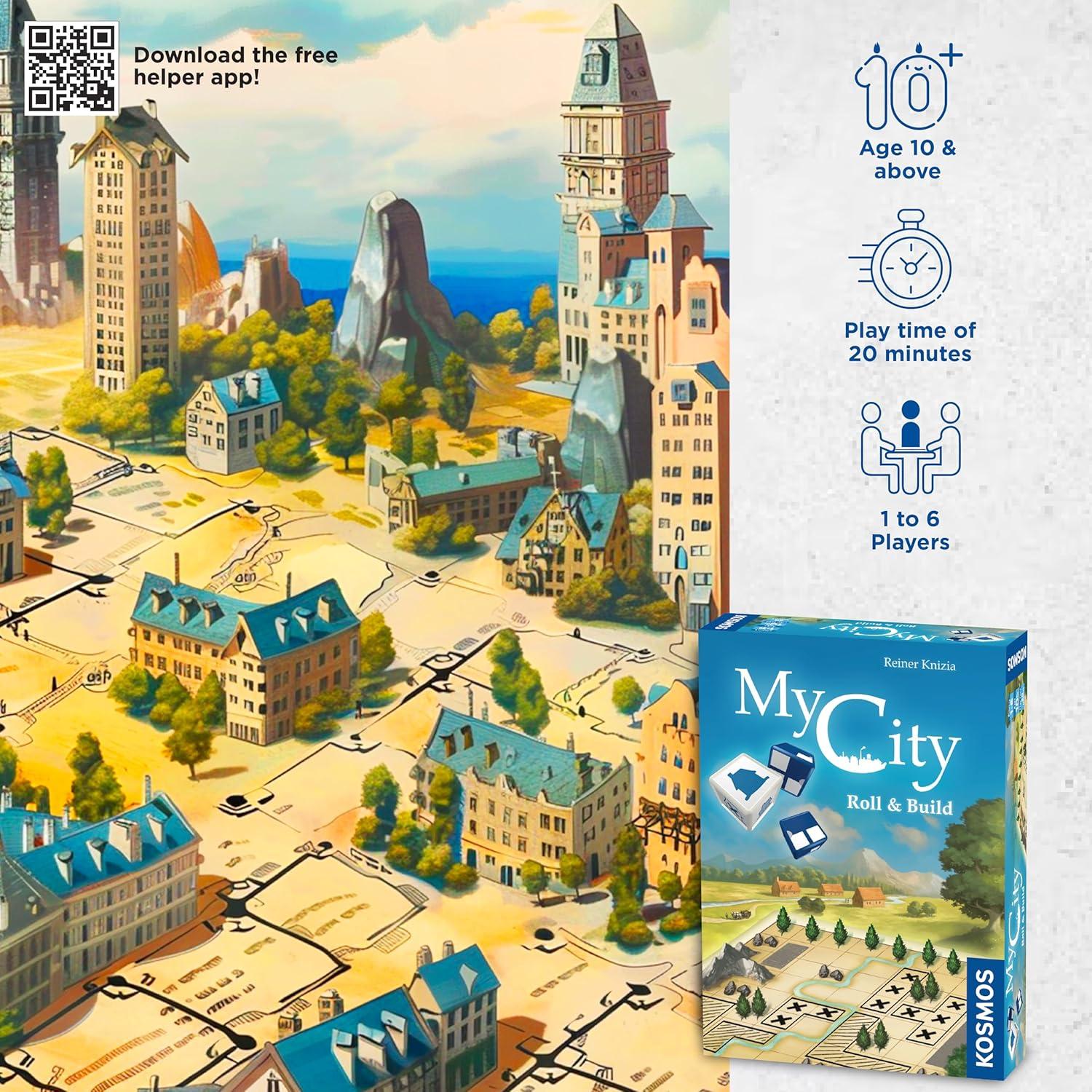 imageMy City Roll and Build  Board Games  Dice Game  Roll and Write  1 to 6 Players  Kosmos  16 Players  FastPaced Game