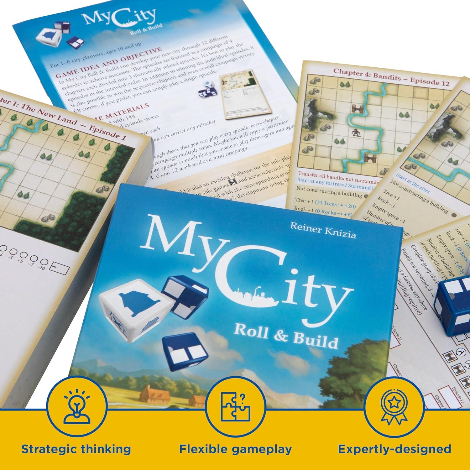imageMy City Roll and Build  Board Games  Dice Game  Roll and Write  1 to 6 Players  Kosmos  16 Players  FastPaced Game