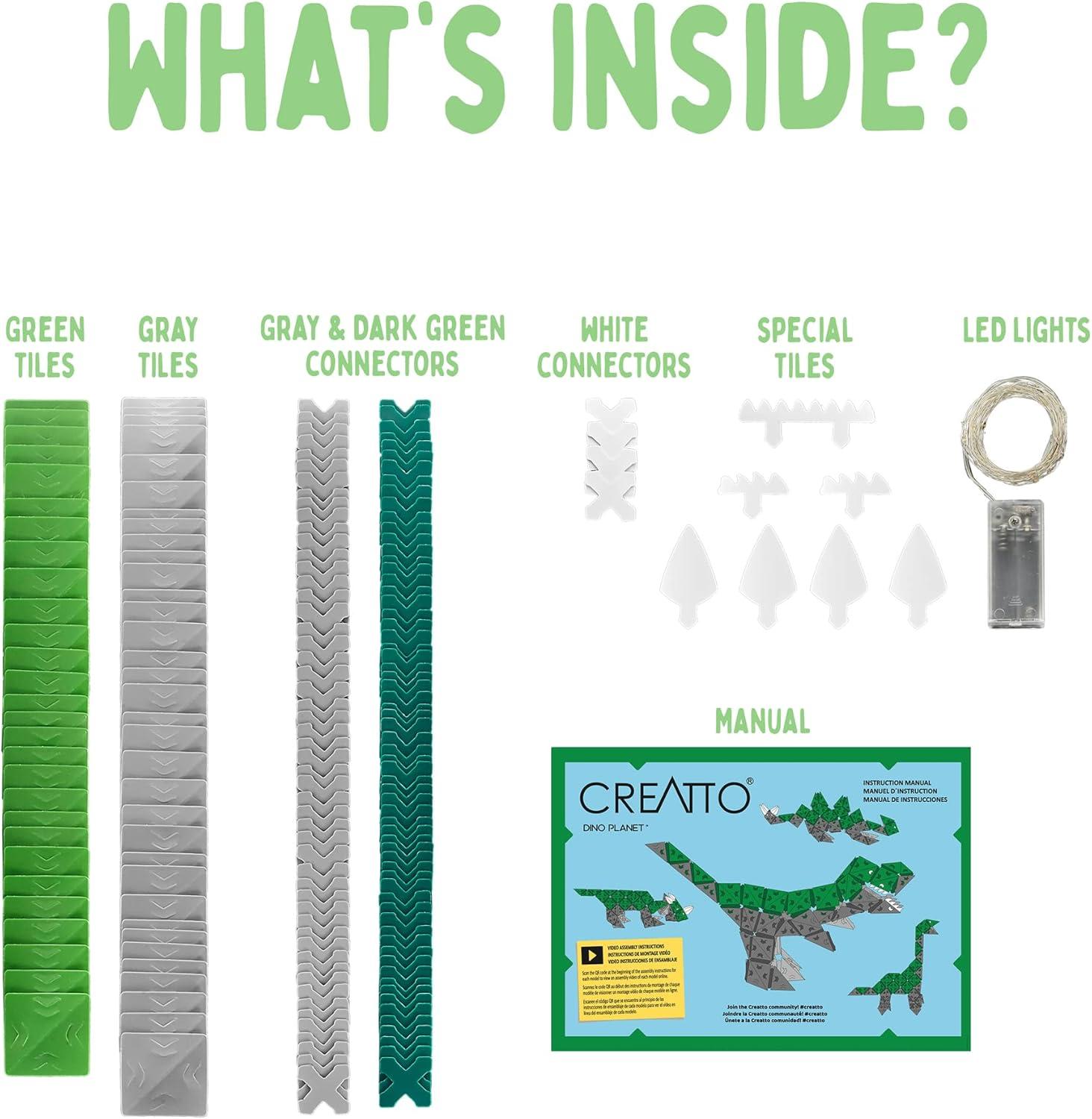 imageThames ampamp Kosmos Creatto Dino Planet LightUp 3D Puzzle Kit  Includes Creatto Puzzle Pieces to Make Your Own Illuminated Craft Creations  DIY Activity Kit ampamp LED Lights