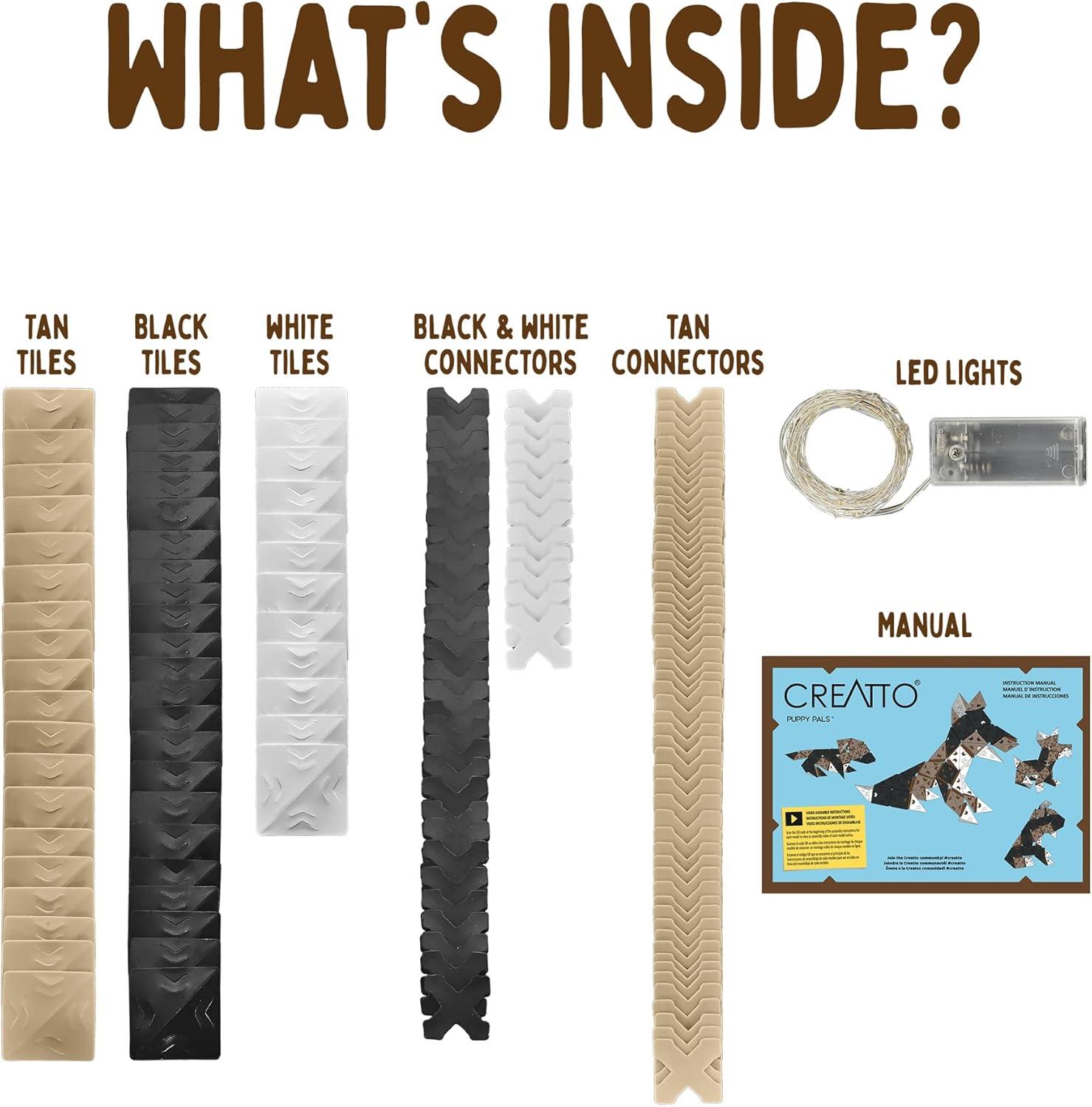 imageThames ampamp Kosmos Creatto Puppy Pals LightUp 3D Puzzle Kit  Includes Creatto Puzzle Pieces to Make Your Own Illuminated Craft Creations  DIY Activity Kit ampamp LED Lights