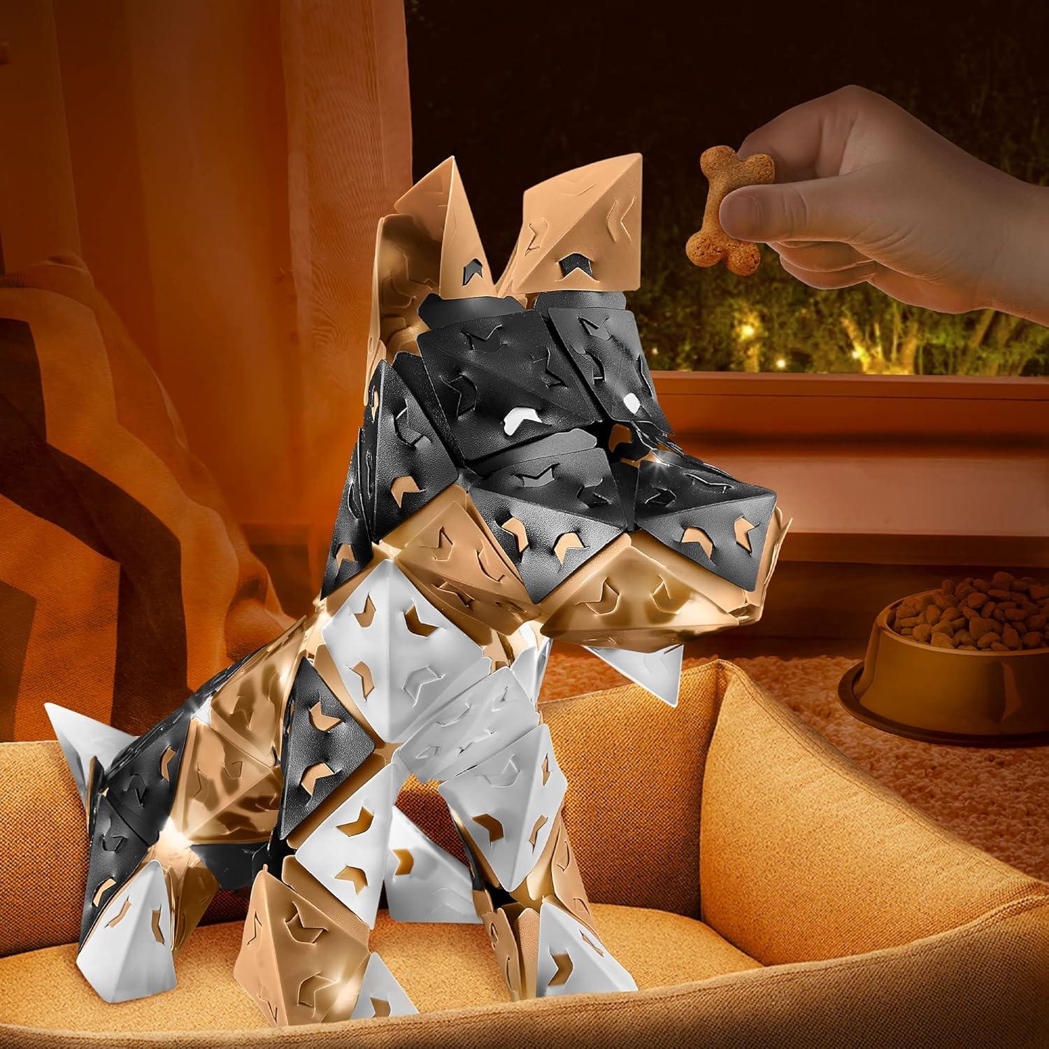 imageThames ampamp Kosmos Creatto Puppy Pals LightUp 3D Puzzle Kit  Includes Creatto Puzzle Pieces to Make Your Own Illuminated Craft Creations  DIY Activity Kit ampamp LED Lights