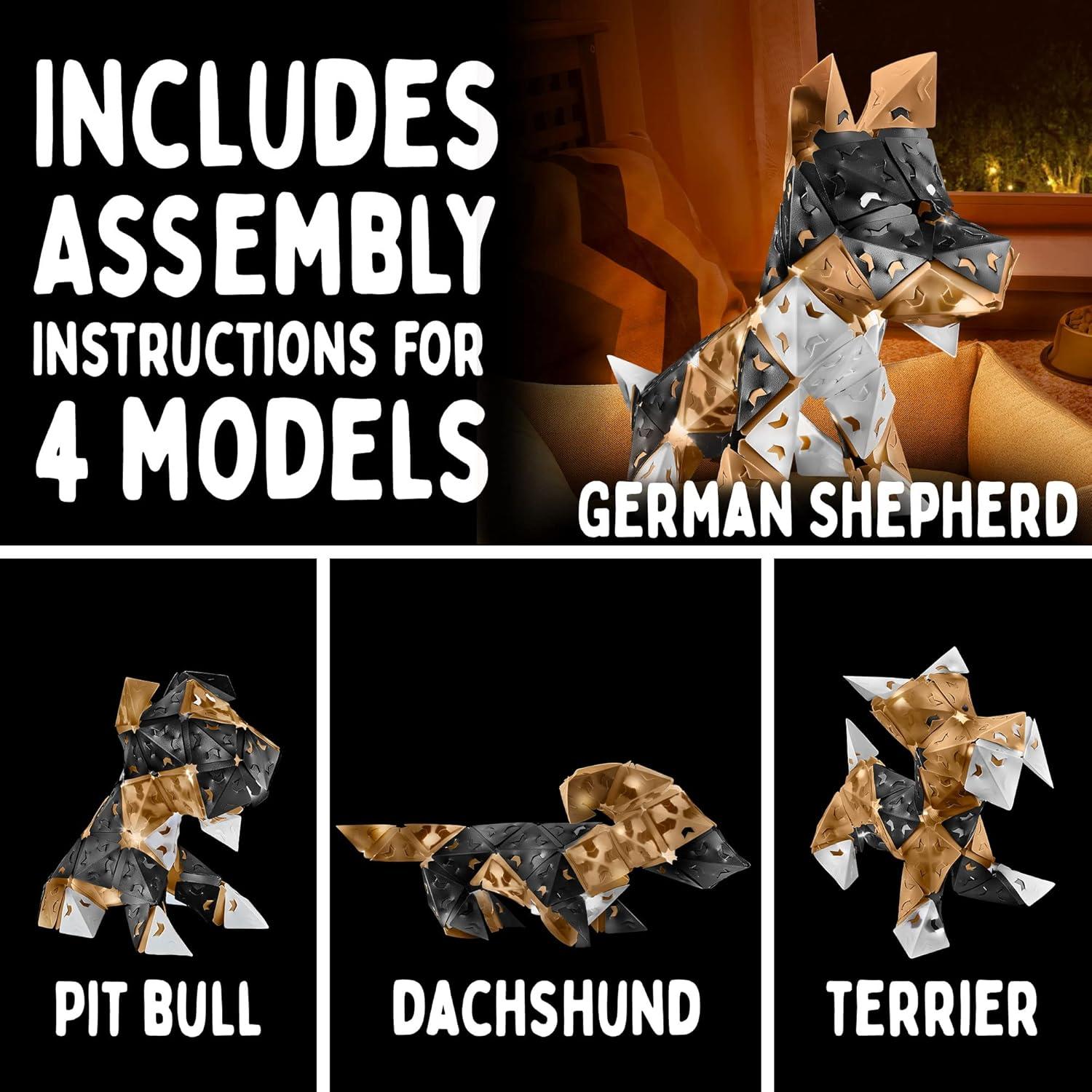 imageThames ampamp Kosmos Creatto Puppy Pals LightUp 3D Puzzle Kit  Includes Creatto Puzzle Pieces to Make Your Own Illuminated Craft Creations  DIY Activity Kit ampamp LED Lights