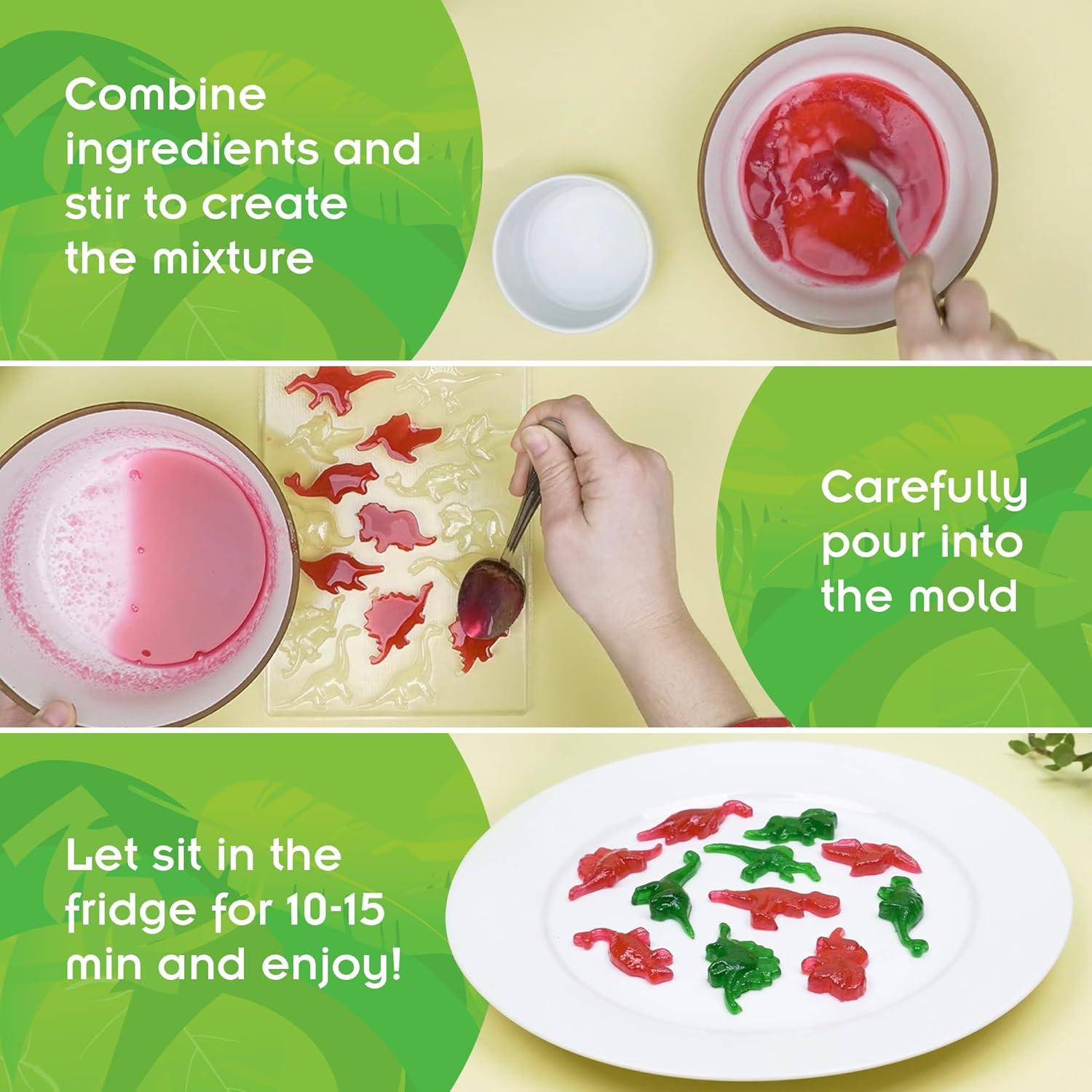 imageThames ampamp Kosmos Dinosaur Gummy Candy Lab Tasty Labs STEM Experiment Kit Make Your Own DinosaurShaped Gummies Explore Chemistry in Cooking Safe to Eat Ages 6 Made in USA