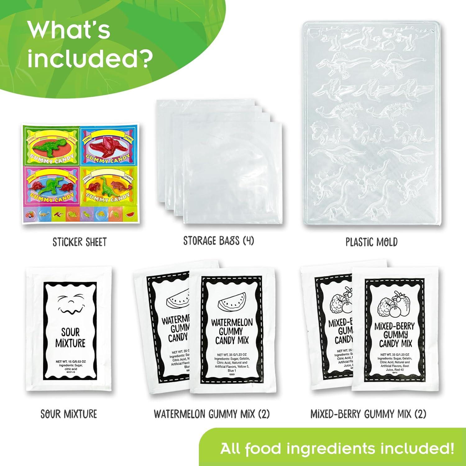 imageThames ampamp Kosmos Dinosaur Gummy Candy Lab Tasty Labs STEM Experiment Kit Make Your Own DinosaurShaped Gummies Explore Chemistry in Cooking Safe to Eat Ages 6 Made in USA