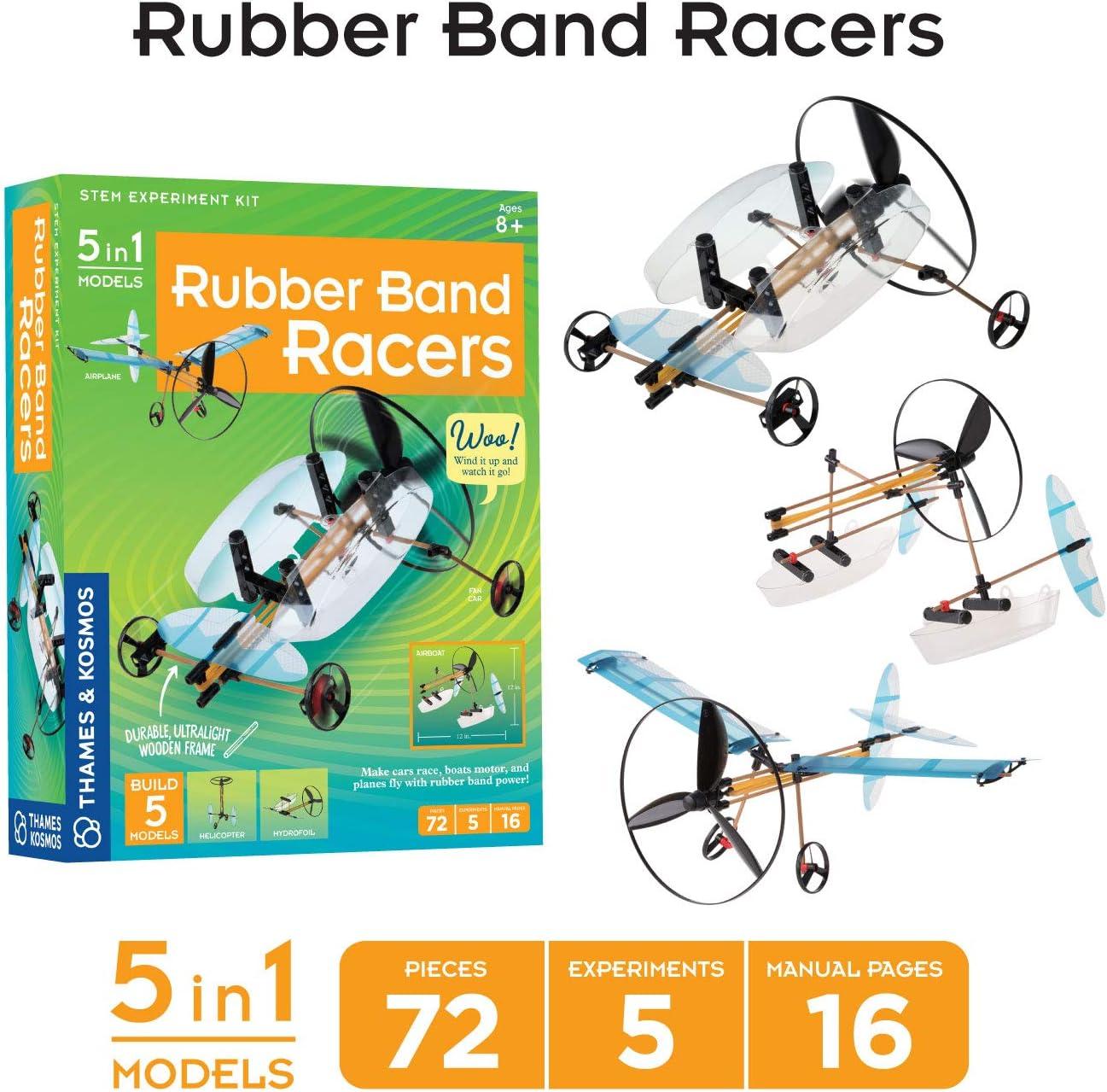 imageThames ampamp Kosmos Fun Educational Engineering 3Pack Bundle Ultralight Airplanes Rubber Band Racers SolarPowered Rovers Learn About The Physics of Flight Energy Conversion ampamp Solar Energy