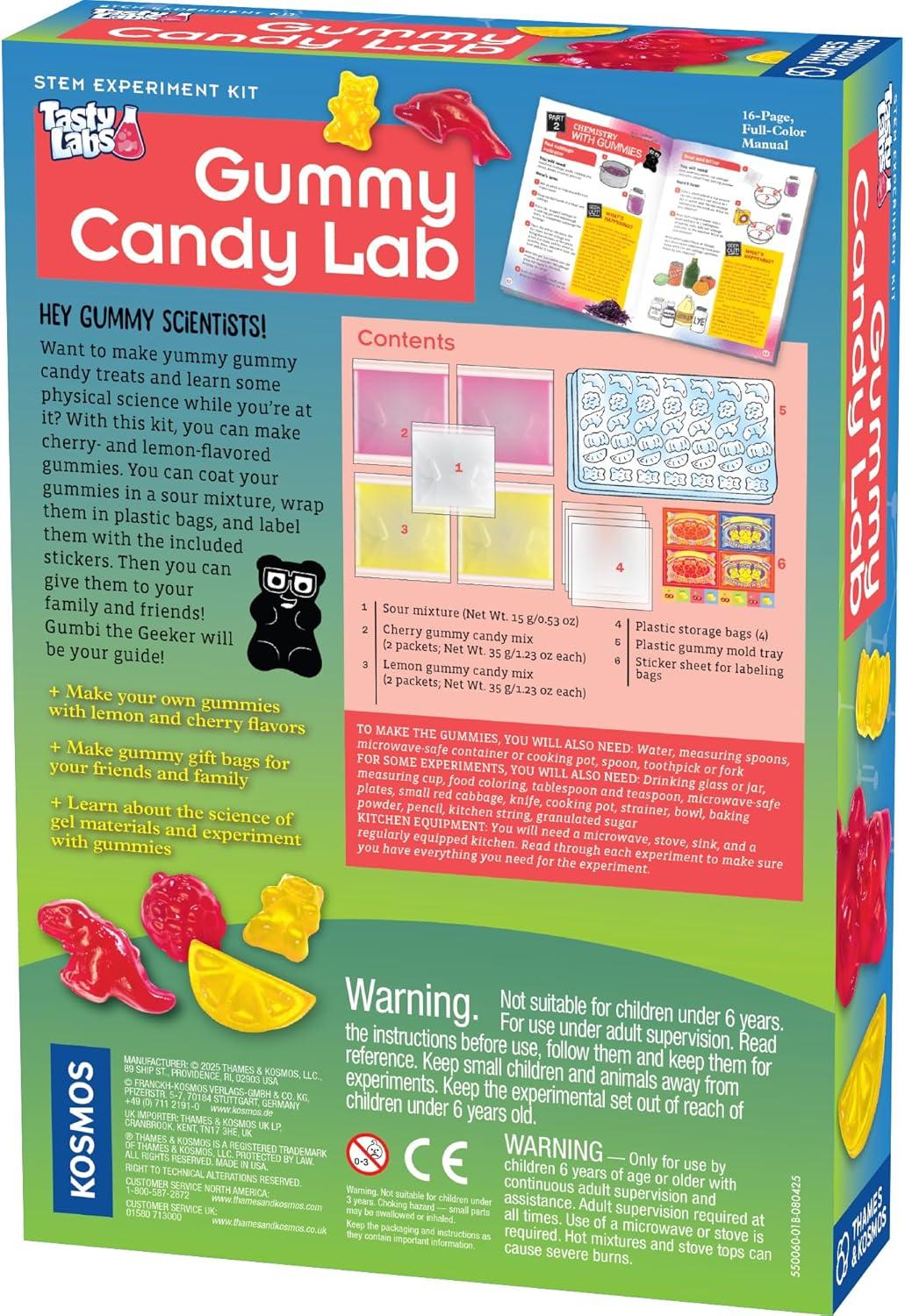 imageThames ampamp Kosmos Gummy Candy Lab V20 Tasty Labs STEM Experiment Kit Make Yummy Gummy Candies in Cool Shapes  Dinos Dolphins Bears ampamp More Explore Chemistry Made in USA Food Ingredients Included