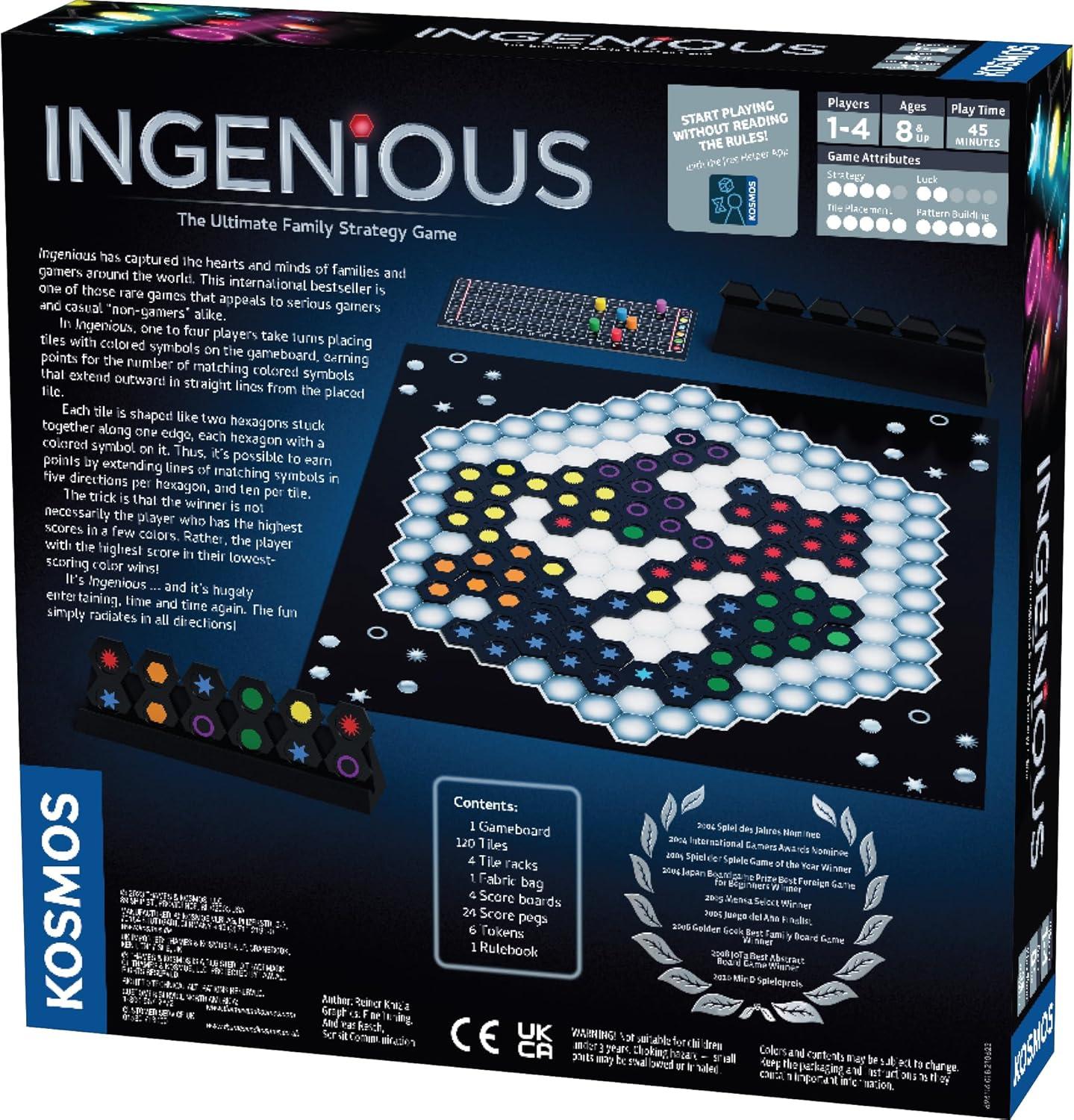 imageThames ampamp Kosmos Ingenious  Ultimate Family Strategy Game  1  4 Players  Spiel Des JahresNominated  Fun Abstract Tile Laying  Winner Golden Geek Award Red Standard 696116