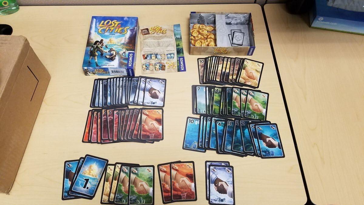 imageThames ampamp Kosmos Lost Cities Rivals Card Game  Strategy Auction Adventure  Vibrant Colors for Two to Four Players  Family Friendly Fun by Kosmos