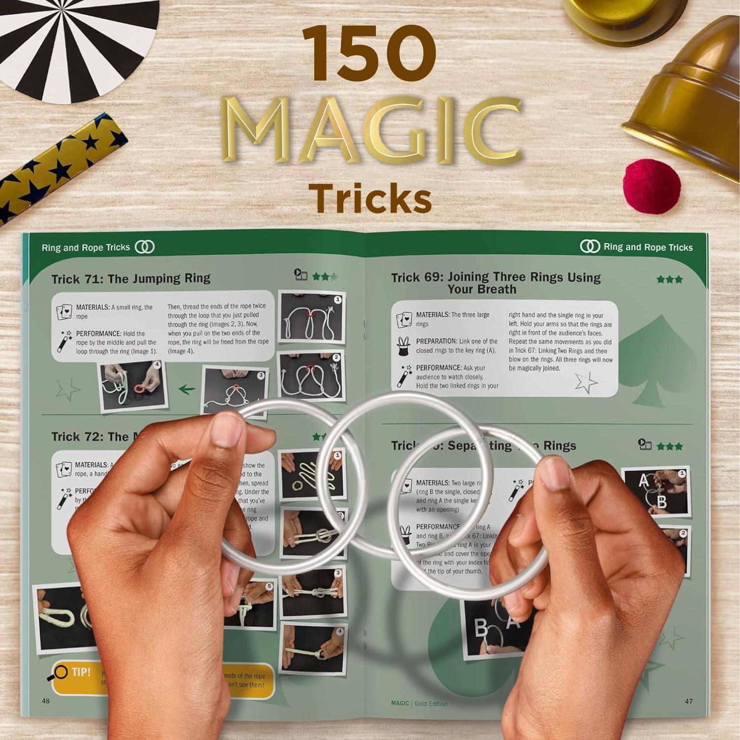 imageThames ampamp Kosmos Magic Gold Edition  Playset with 150 Tricks  96 Page Full Color Instruction Manual  42 Props  Video Tutorials  Fun for Kids 8