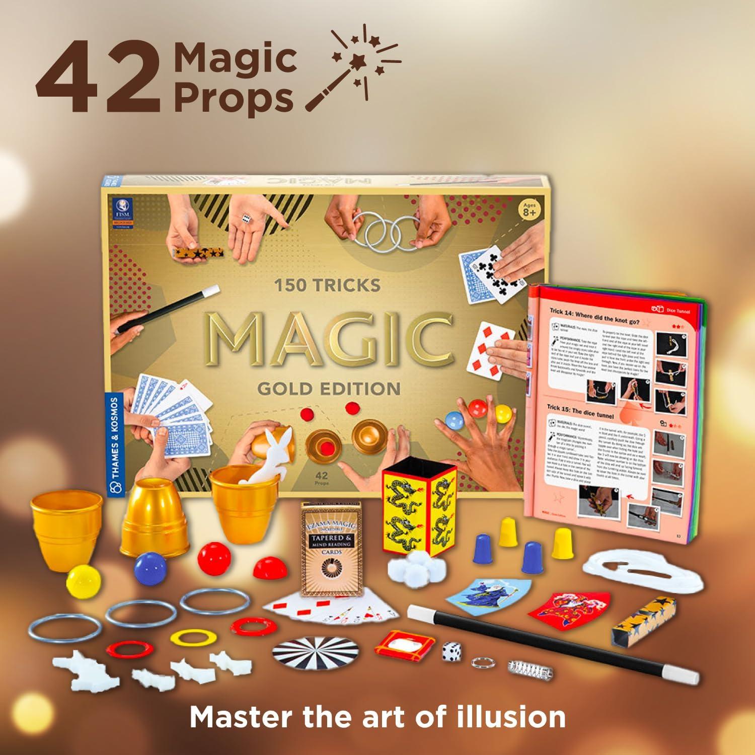 imageThames ampamp Kosmos Magic Gold Edition  Playset with 150 Tricks  96 Page Full Color Instruction Manual  42 Props  Video Tutorials  Fun for Kids 8
