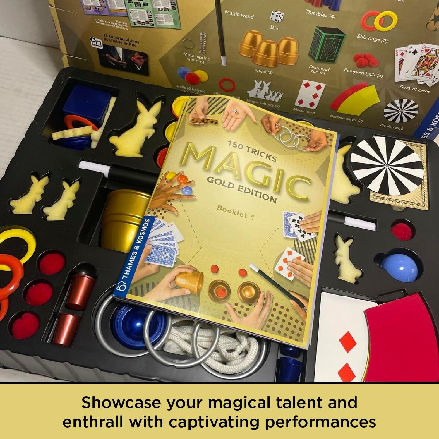 imageThames ampamp Kosmos Magic Gold Edition  Playset with 150 Tricks  96 Page Full Color Instruction Manual  42 Props  Video Tutorials  Fun for Kids 8