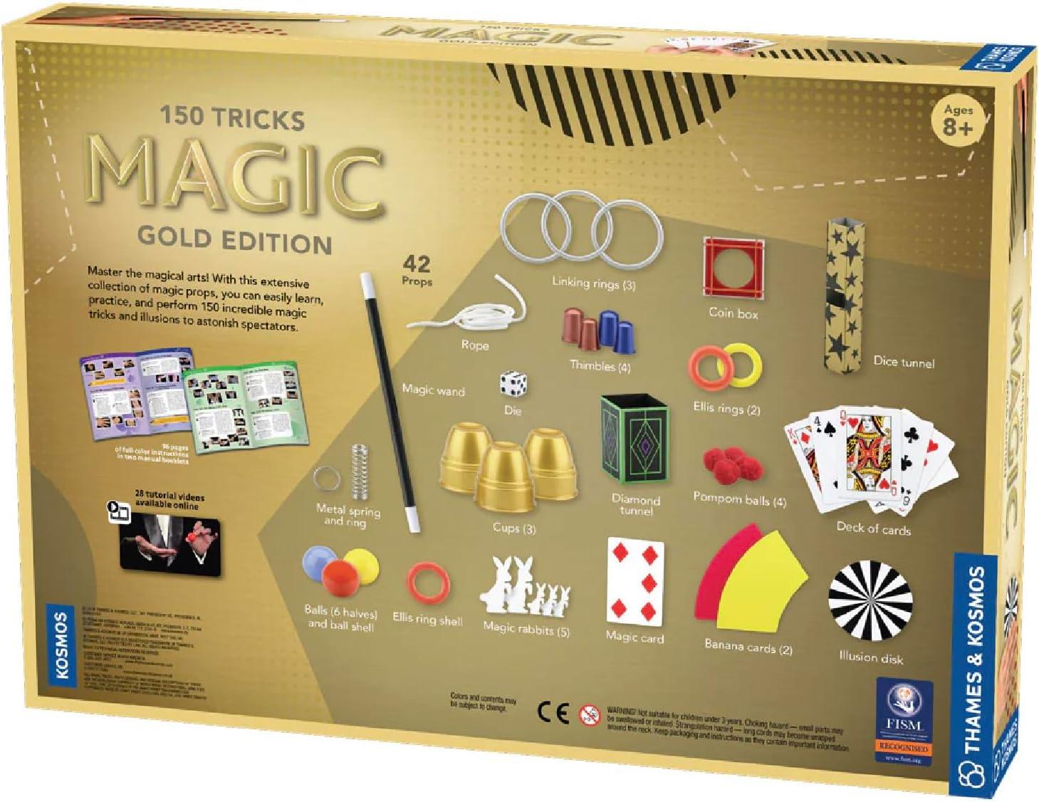 imageThames ampamp Kosmos Magic Gold Edition  Playset with 150 Tricks  96 Page Full Color Instruction Manual  42 Props  Video Tutorials  Fun for Kids 8