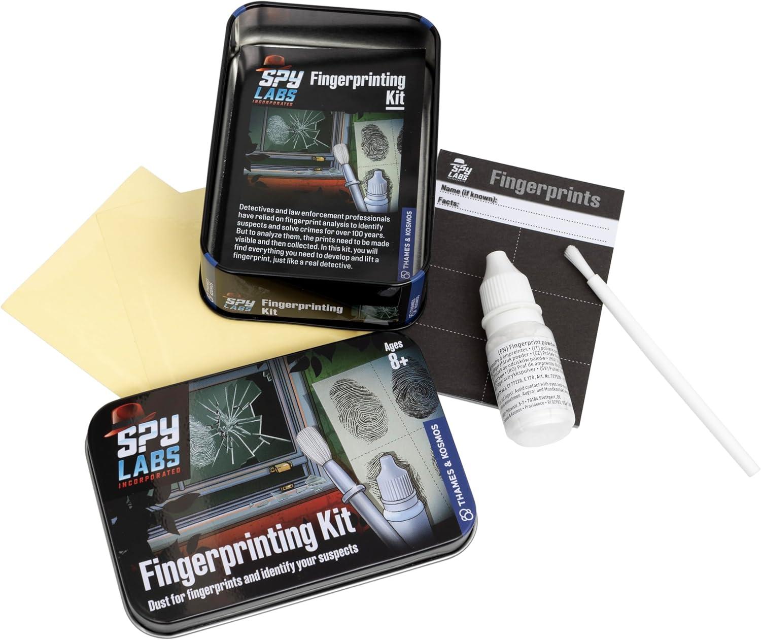 imageThames ampamp Kosmos Spy Labs Inc Fingerprinting Kit Identify Collect Analyze Fingerprint Evidence  Essential Tools and Tricks of The Trade from The Detective Gear Experts for Young Investigators