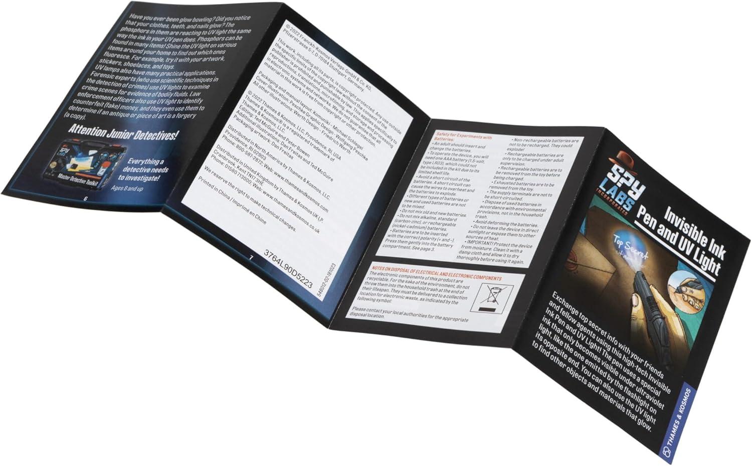 imageThames ampamp Kosmos Spy Labs Inc Invisible Ink Pen and UV Light Exchange Top Secret Info Securely  Essential Tools and Tricks of The Trade from The Detective Gear Experts for Young Investigators