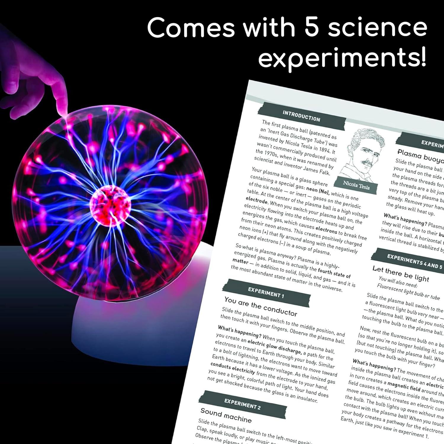 imageThames ampamp Kosmos The Plasma Ball Essential STEM Tool  Classic Scientific Device Fresh 5inch Glass Sphere Interactive Electric Light Show  Explore Electricity Matter Energy Small