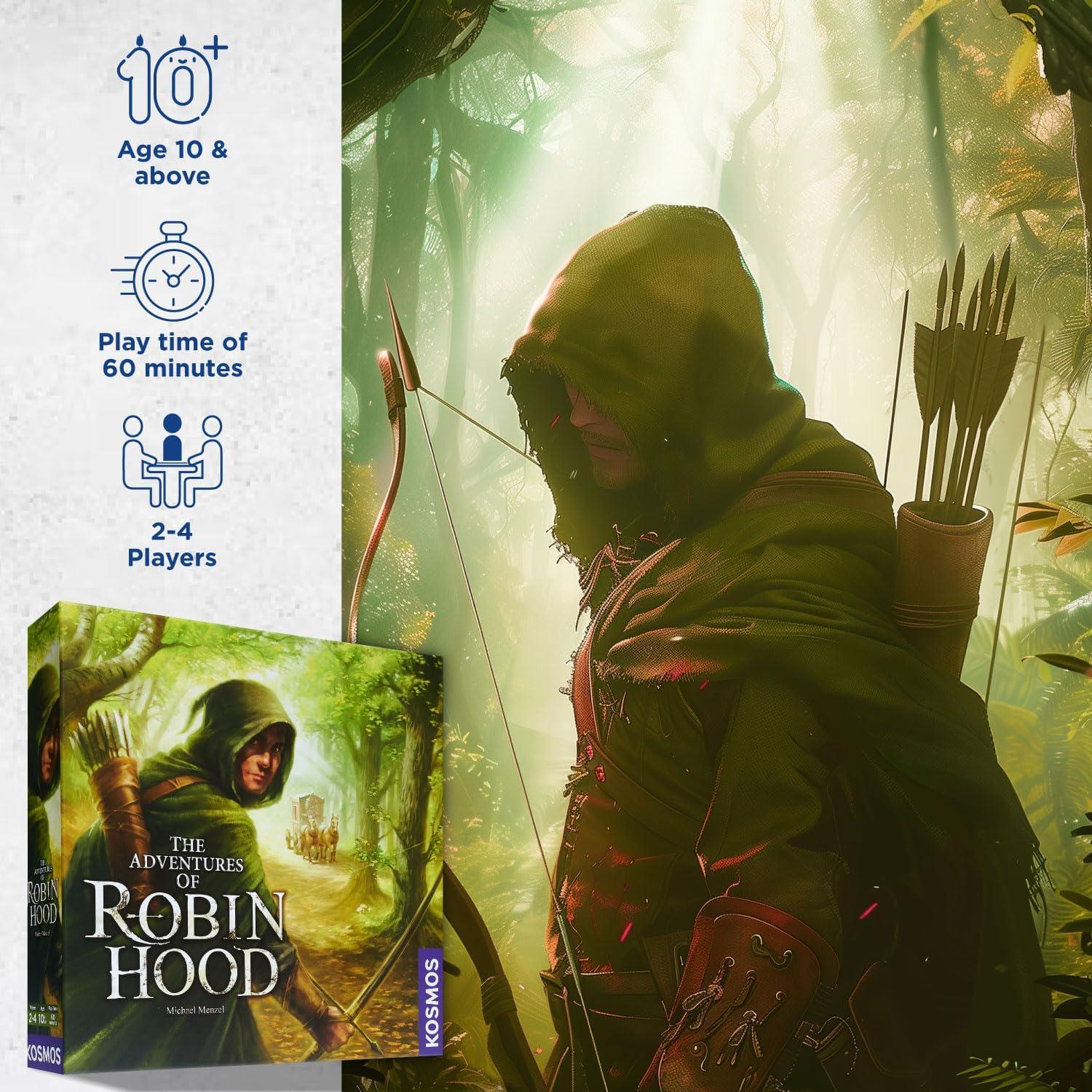 imageThe Adventures of Robin Hood  A Kosmos Game  FamilyFriendly Cooperative RolePlayer StoryDriven Game for 2 to 4 Players Ages 10 and up