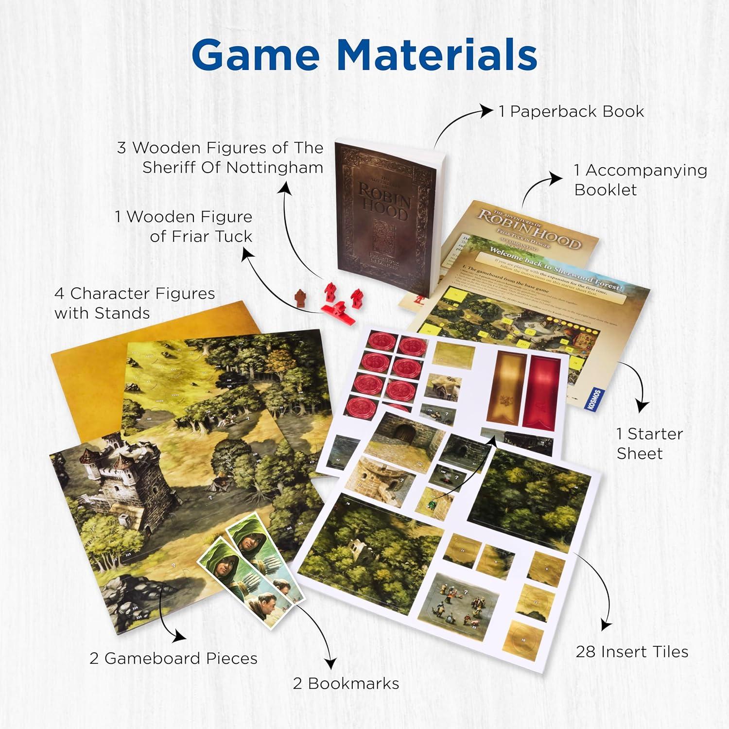 imageThe Adventures of Robin Hood Friar Tuck in Danger  Storytelling Game  Expansion Fantasy Boardgame  2 to 4 Players  Ages 10