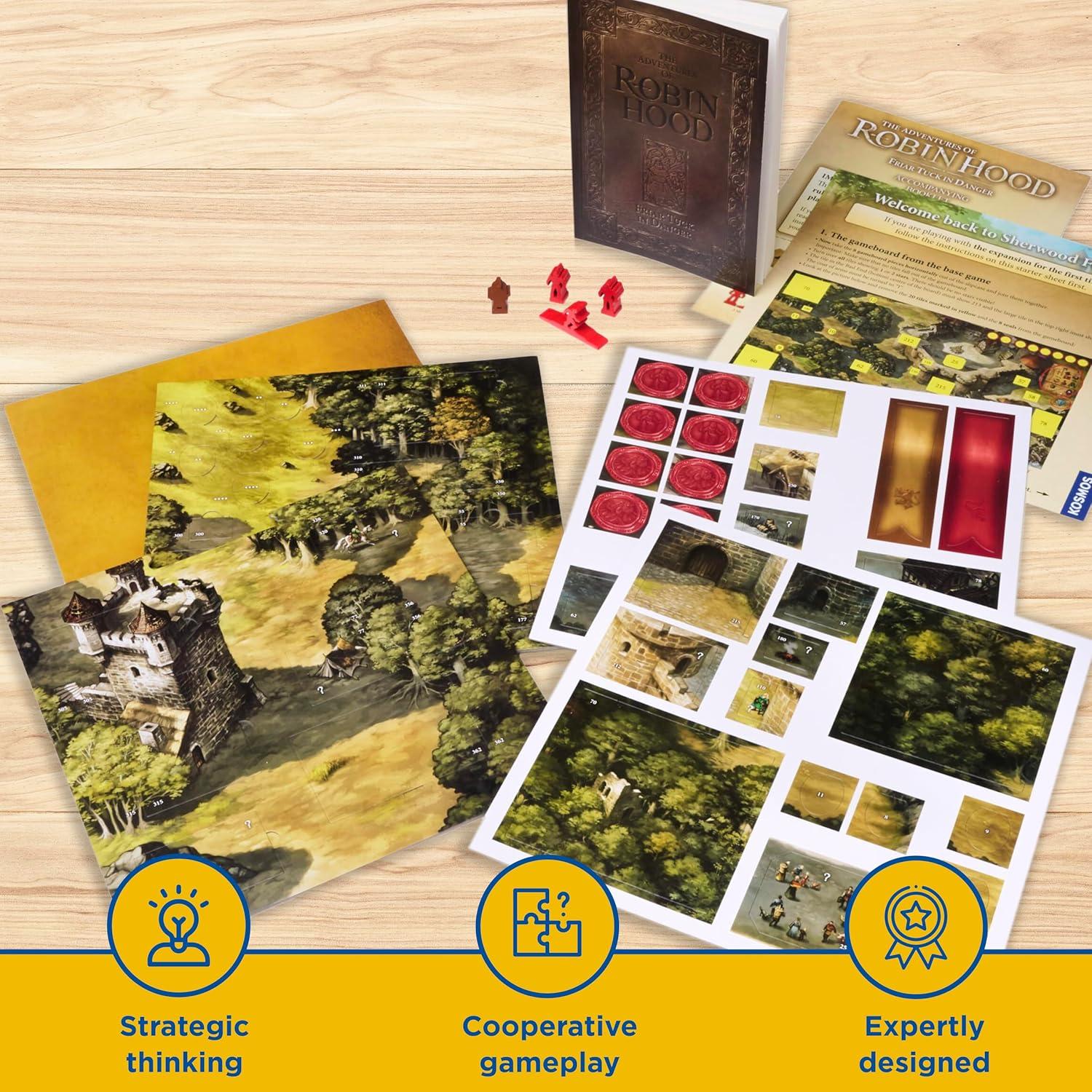 imageThe Adventures of Robin Hood Friar Tuck in Danger  Storytelling Game  Expansion Fantasy Boardgame  2 to 4 Players  Ages 10