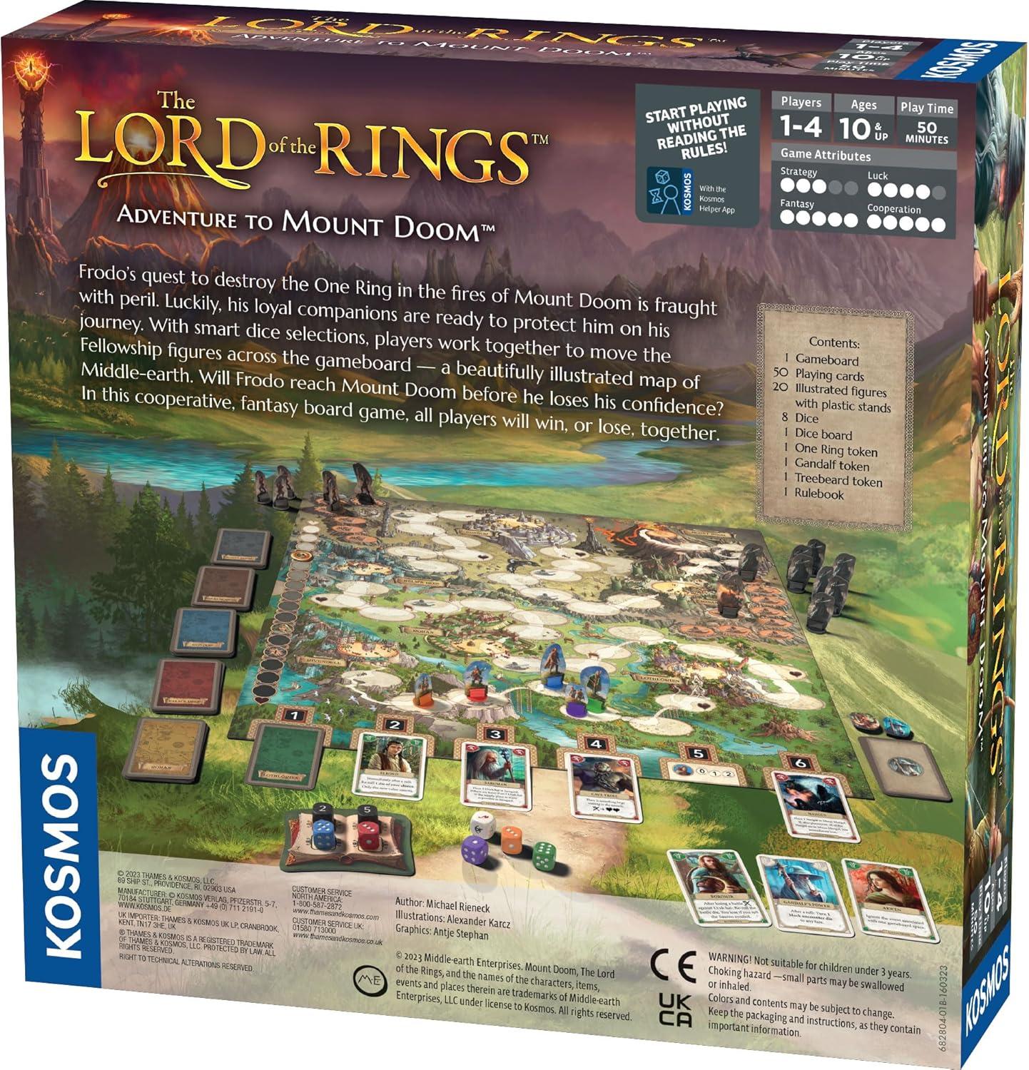 imageThe Lord of The Rings Adventure to Mount Doom  Family Game  Cooperative Game  Strategy Game