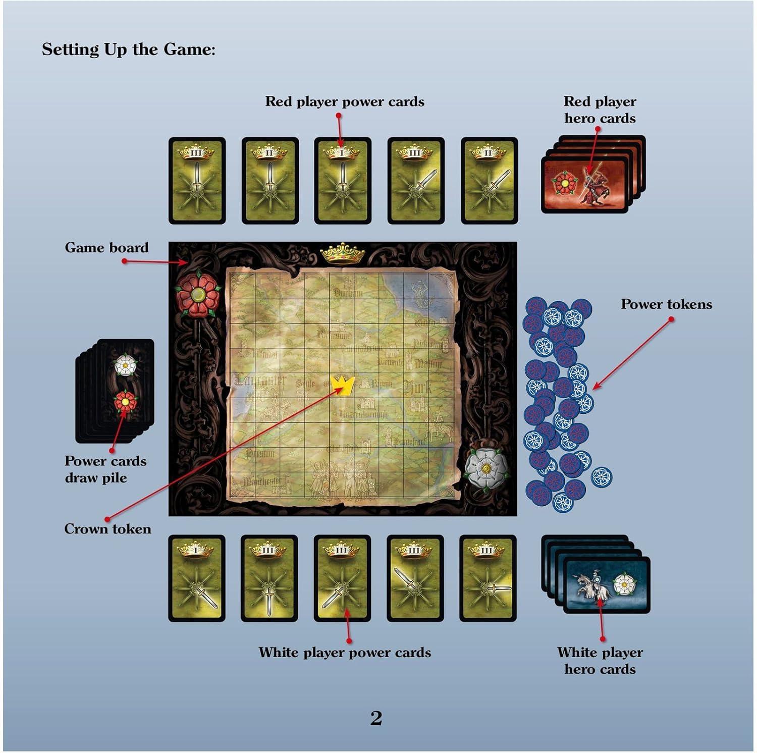 imageThe Rose King Board Game  Classic 2 Player Kosmos Game  Award Winning Designer Dirk Henn