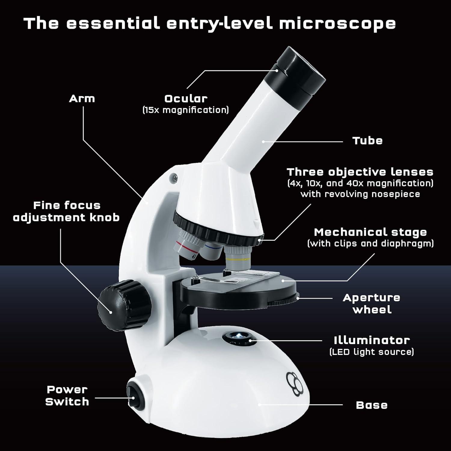 imageThe Thames ampamp Kosmos Microscope Essential STEM Tool with Smartphone Adapter to Capture ampamp View Microscopic Images EntryLevel Student Science Device 60x to 600x Magnification ampamp 45 Accessories