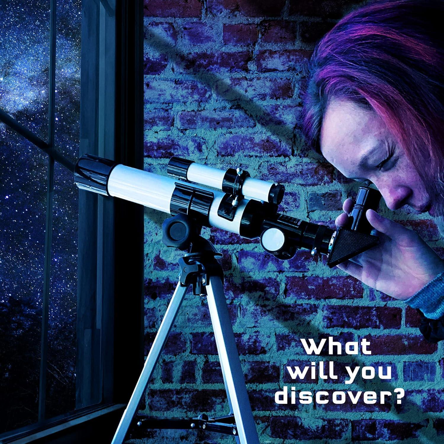 imageThe Thames ampamp Kosmos Telescope Essential STEM Tool  Childrens Refractor Telescope with 100x Magnification ampamp Builtin Compass  Classic Scientific Device for Astronomical ampamp Terrestrial Observations