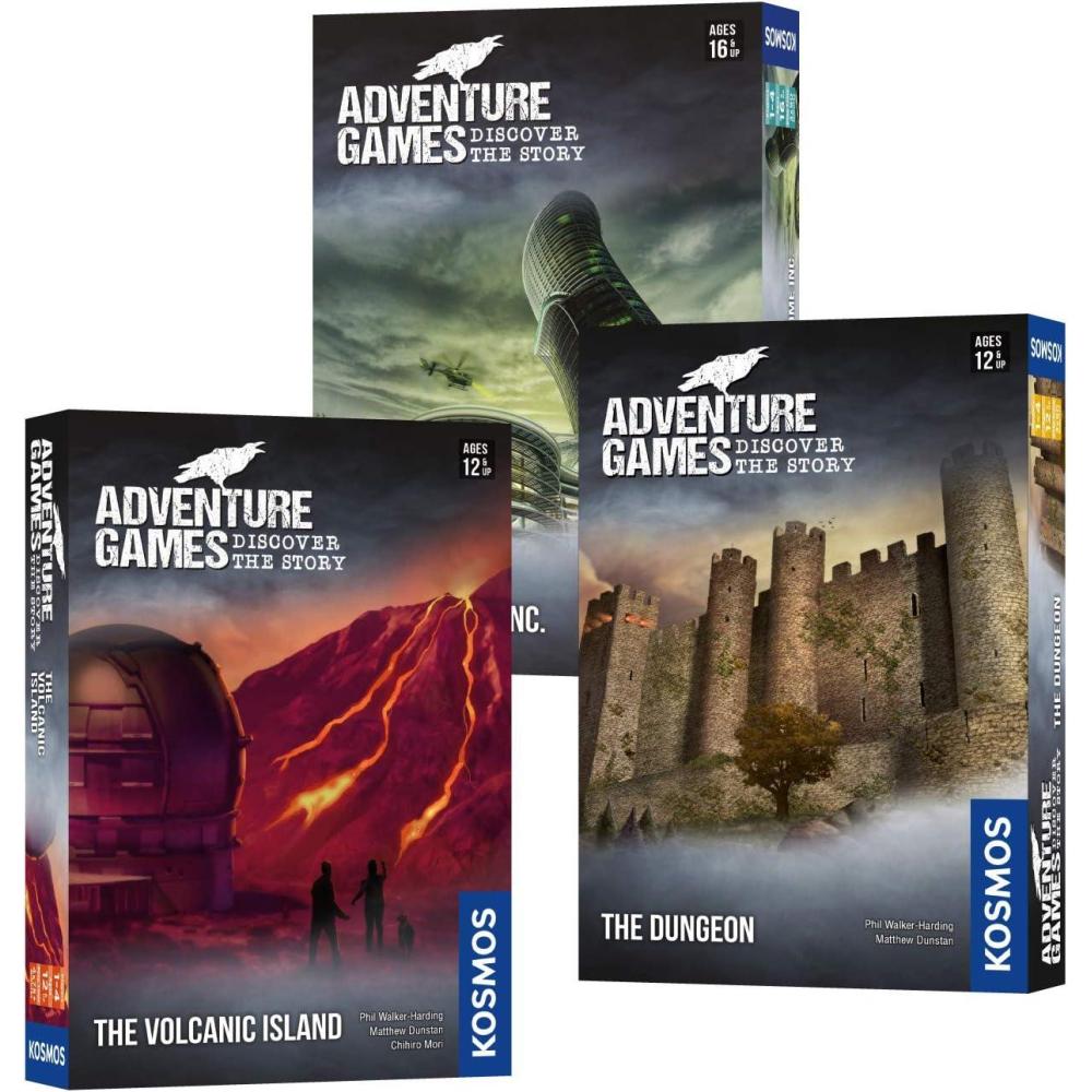 imageAdventure Games 3Pack Bundle  The Volcanic Island  The Dungeon  Monochrome Inc  Collaborative Replayable Storytelling Gaming Experience  1 to 4 Players