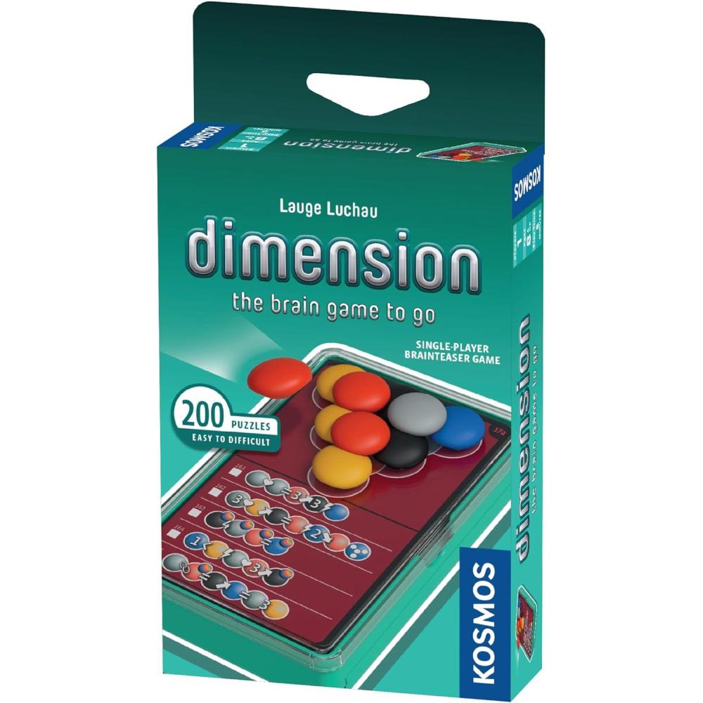 imageDimension The Brain Game to Go  Brainteasers Puzzles Solo Games  1 Player  Dimension  Stacking Game  Kosmos Game