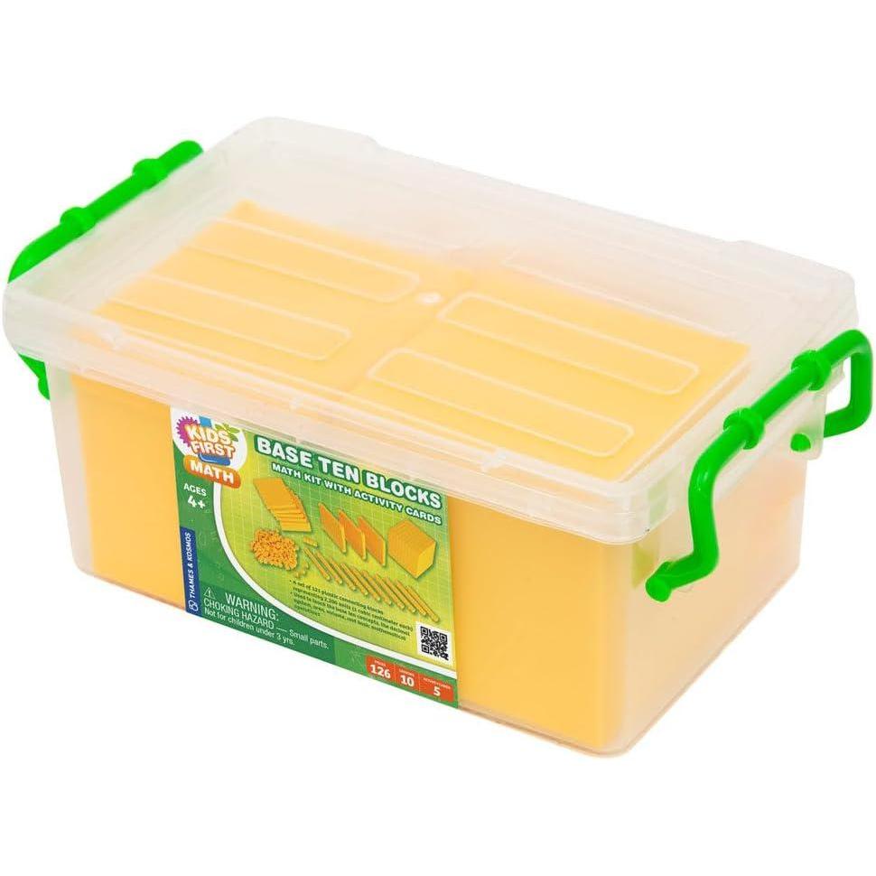 imageKids First Base Ten Blocks  121 Piece Math Kit wActivity Cards  Understand Base Ten Concepts Decimal System Area Volume ampamp More  Visual Handson Math for atHome or Classroom Learning Ages 4