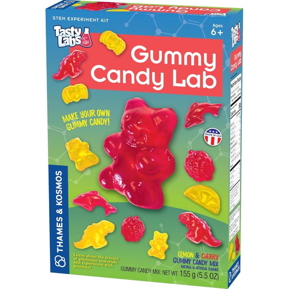 imageThames ampamp Kosmos Gummy Candy Lab V20 Tasty Labs STEM Experiment Kit Make Yummy Gummy Candies in Cool Shapes  Dinos Dolphins Bears ampamp More Explore Chemistry Made in USA Food Ingredients Included