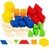 Kids First Math: Pattern Blocks Math Kit w/Activity Cards | 250 Colorful Plastic Geometric Blocks | Explore Geometry, Shapes, Division, Fractions & More | at-Home or Classroom Learning, Ages 3+