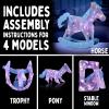 Thames & Kosmos Creatto Twilight Rocking Horse & The Giddyup Gang Light-Up 3D Puzzle Kit, Includes Creatto Puzzle Pieces to Make Your Own Illuminated Craft Creations, DIY Activity & LED Lights