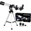 The Thames & Kosmos Telescope Essential STEM Tool | Childrens Refractor Telescope with 100x Magnification & Built-in Compass | Classic Scientific Device for Astronomical & Terrestrial Observations