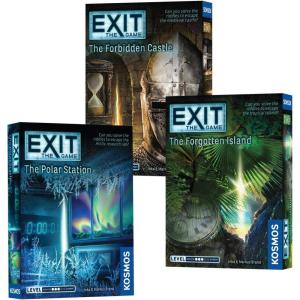 EXIT: The Game 3-Pack Escape Room Bundle | Season 2 | Forgotten Island | Polar Station | Forbidden Castle | Family-Friendly, Cooperative Game | at-Home Escape Room | 1 to 4 Players | Ages 12+