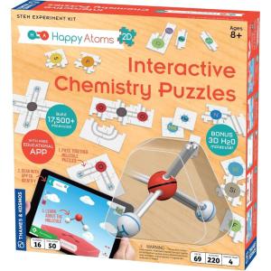 Happy Atoms 2D: Interactive Chemistry Puzzles | Intro to Atoms, Molecules, Bonding | Create Thousands of Molecules with Card-Based, Jigsaw Puzzle Atoms & Free Educational App for iOS, Android