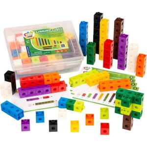Kids First Math: 100 Linking Cubes Math Kit w/Activity Cards | Develop Skills in Counting, Sorting, Sequencing, Graphing, Measuring | Visual Hands-on Math for at-Home or Classroom Learning Ages 3+