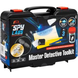 Spy Labs Master Detective Toolkit V2 | Forensic Science Kit | Gather & Document Evidence, Play | Fingerprints, Footprints, Tire Tracks | 32-Page Experiment Storybook(Master Detective Toolkit Version 2)