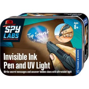 Thames & Kosmos Spy Labs Inc: Invisible Ink Pen and UV Light Exchange Top Secret Info Securely | Essential Tools and Tricks of The Trade from The Detective Gear Experts for Young Investigators