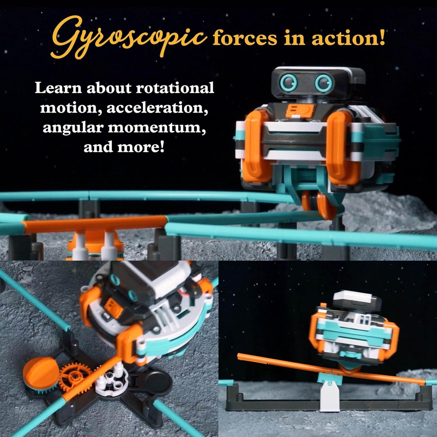 imageThames ampamp Kosmos RoboRails STEM Kit Toy of The Year Winner Build a Robot Monorail System wSplitters Cross Switch Seesaw Mechanism ModernDay Model Train Set Explore Physics Gyroscopic Forces