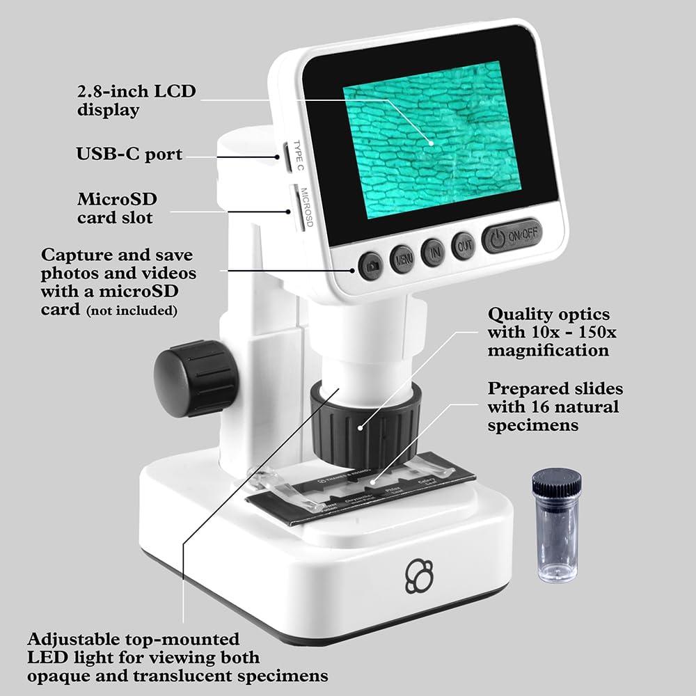image:imageThe Thames amp Kosmos Digital Microscope with HD Imaging and LCD Display