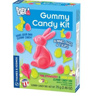 Thames & Kosmos Tasty Labs Gummy Candy STEM Kit – Bunnies, Eggs & Tulips | Make Springtime-Shaped Gummy Candies, Explore Chemistry in Cooking, Easter Goodie