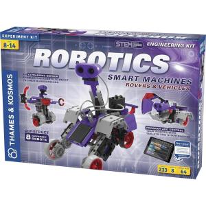 Thames & Kosmos | Robotics Smart Machines | Robotics for Kids 8 and up | STEM Kit builds 8 Robots | Full Color Manual to help with assembly | Requires tablet or smartphone | Parents’ Choice Gold Award(Rovers & Vehicles)