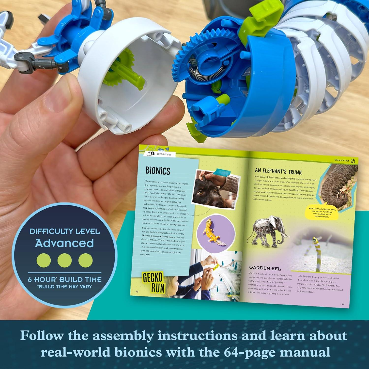 image:imageThames amp Kosmos Bionic Robotic Arm STEM Experiment Kit Toy of The Year Finalist Build a Mechanical Arm No BatteriesMotors Required Innovative System Ages 10 with Help 14 Independent Play