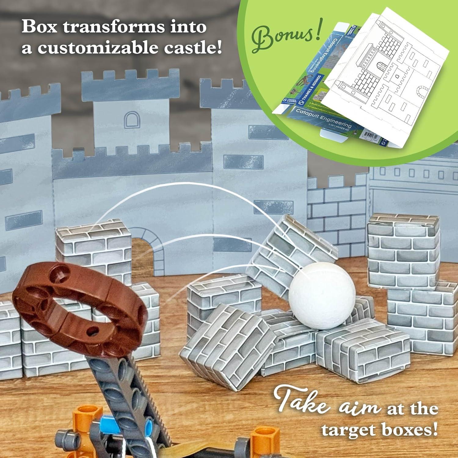 image:imageThames amp Kosmos Catapult Engineering STEM Maker Kit Build 6 Models of Unique Medieval Machines Explore Mechanical Physics Includes Safe Foam Balls amp SoftTipped Projectiles Suitable for Ages 8