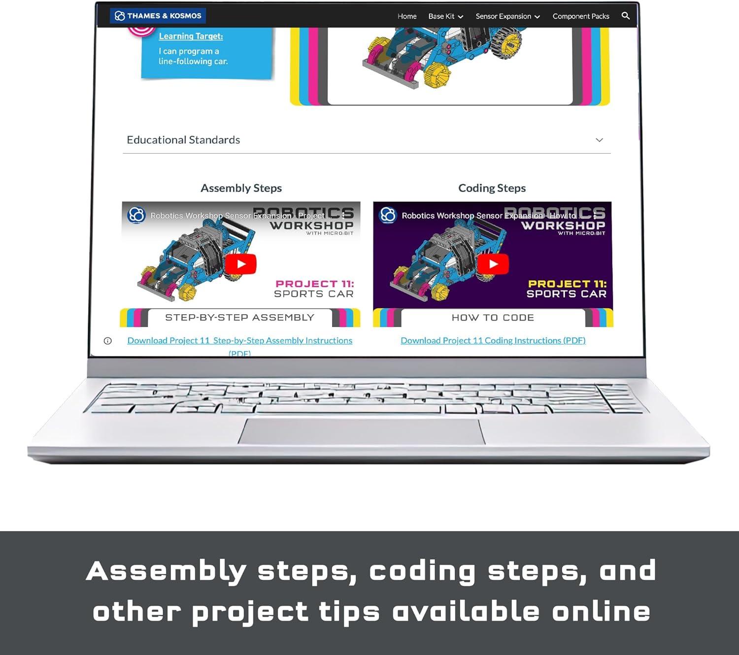 image:imageThames amp Kosmos Sensor Expansion Pack for Robotics Workshop with MicroBit Expand Educational Coding amp Programming Curriculum with Added Sensors amp Components for Use with Base Robotics Workshop Kit