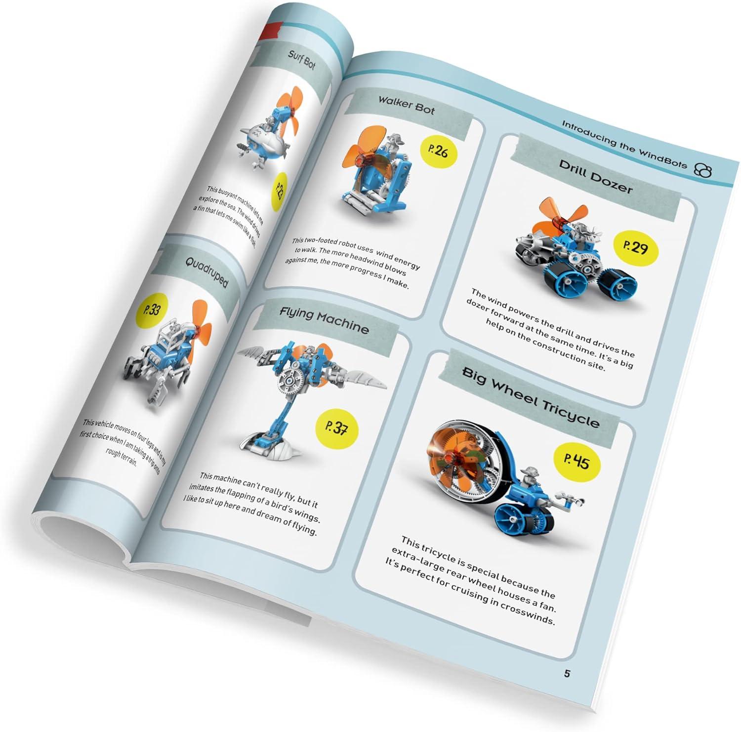image:imageThames amp Kosmos WindBots 6in1 Engineering STEM Kit Build 6 WindPowered Bots No BatteriesElectricity Required Explore Wind Technology Gear Ratios amp More FullColor Manual amp Experiment Guide