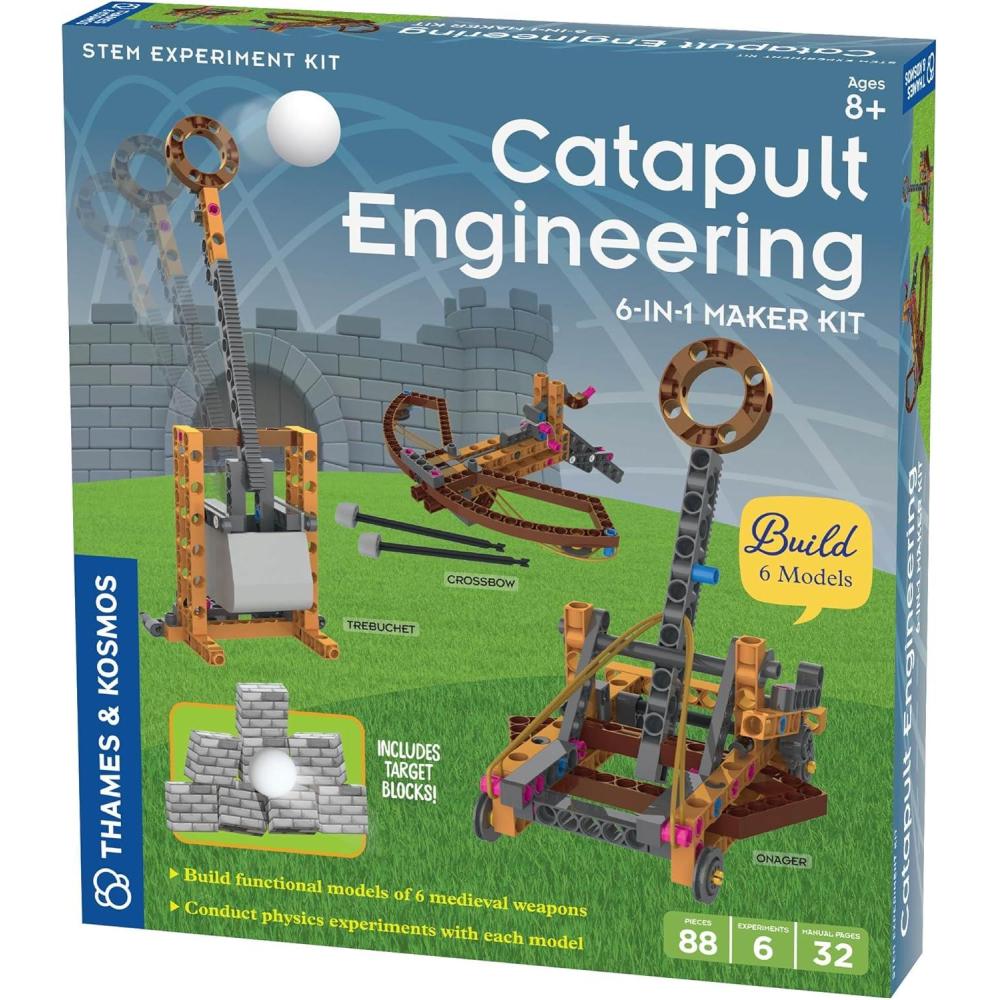 image:imageThames amp Kosmos Catapult Engineering STEM Maker Kit Build 6 Models of Unique Medieval Machines Explore Mechanical Physics Includes Safe Foam Balls amp SoftTipped Projectiles Suitable for Ages 8